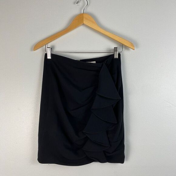 CINQ A SEPT Suri Gathered Ruffle Mini Skirt - Picture 3 of 8